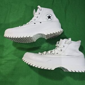 Chuck Taylor All Star Lugged 2.0 Platform Leather WHITE Women's 9.5 Men 7.5